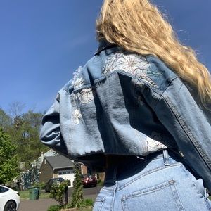 Hand painted denim jacket
